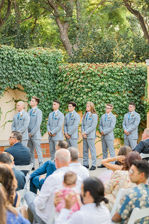  black and white wedding design with touches of greenery – ceremony 