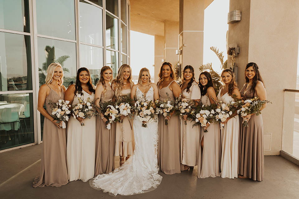  black + neutral modern wedding – bridesmaids 