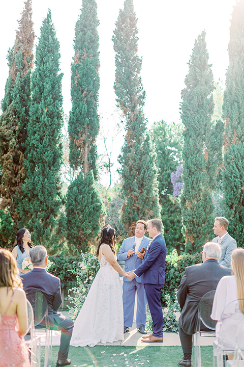  fun garden wedding with a traditional tea ceremony – couple at ceremony 