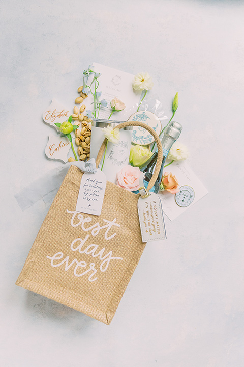  fun garden wedding with a traditional tea ceremony – welcome bags