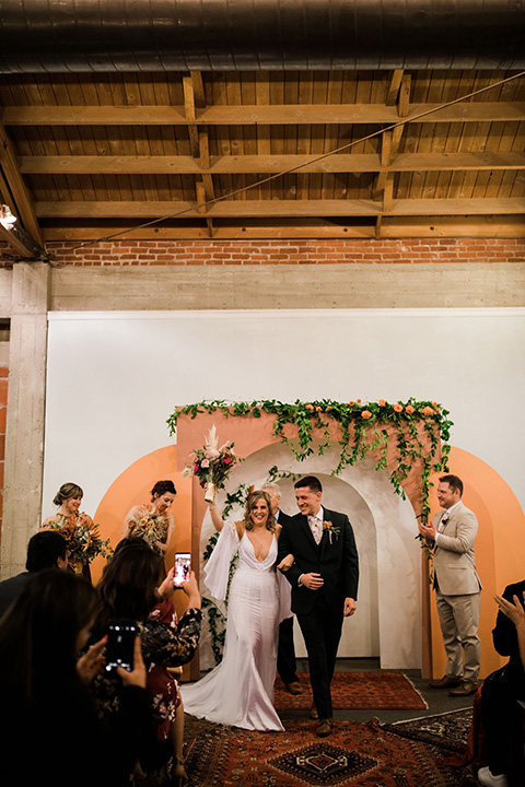  fall navy, green, and orange wedding – ceremony 