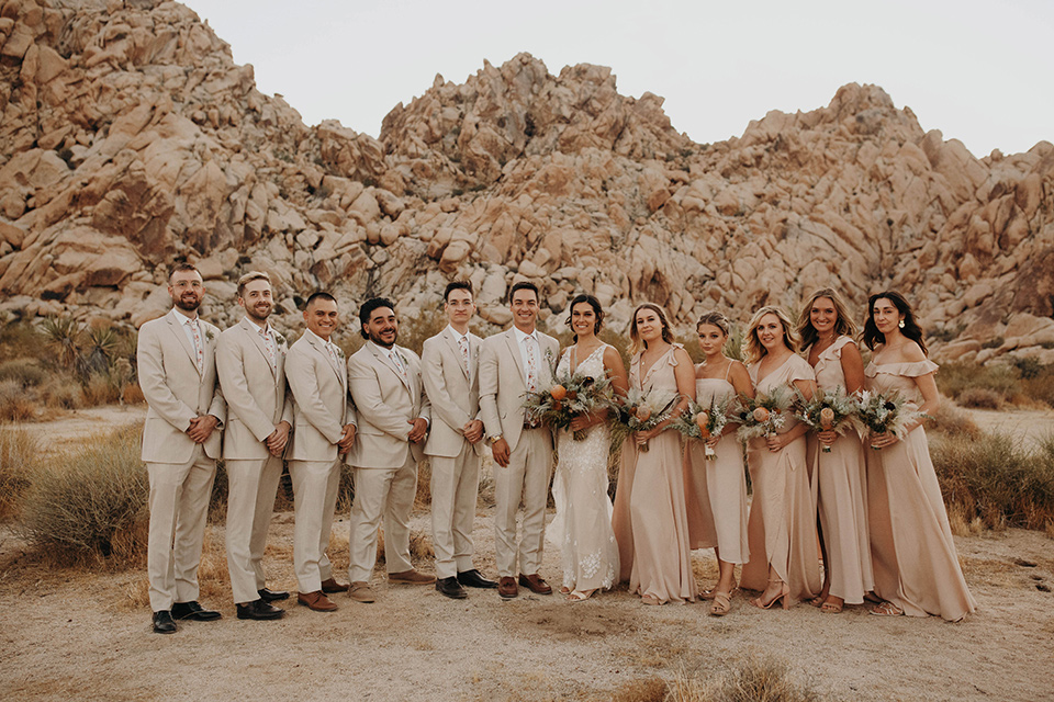  boho adventure elopement in Joshua tree, CA - bridalparty 