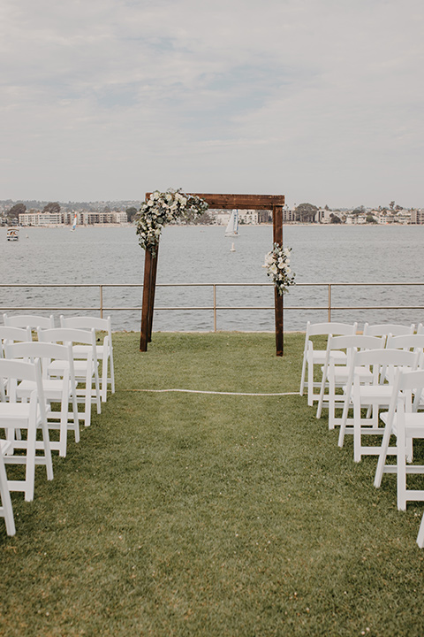  blue and red wedding- ceremony space 