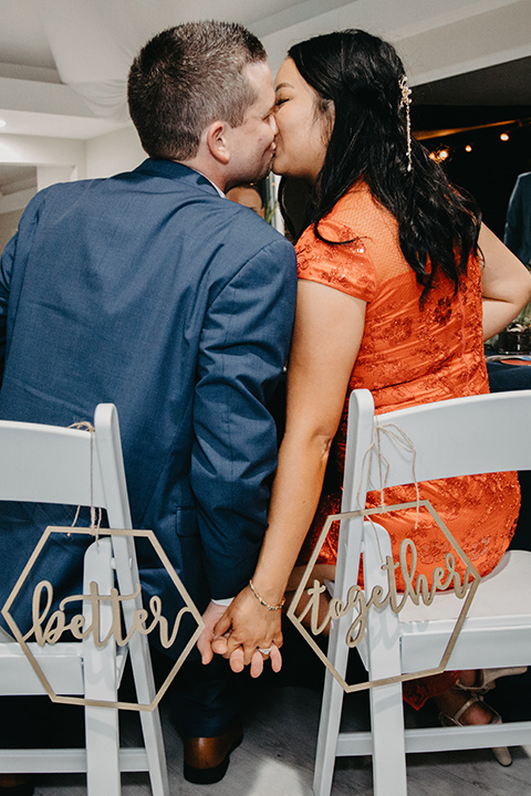  blue and red wedding- ceremony decor 