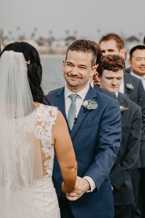  blue and red wedding- ceremony decor 