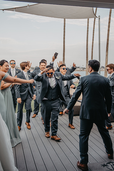  blue and red wedding- ceremony 