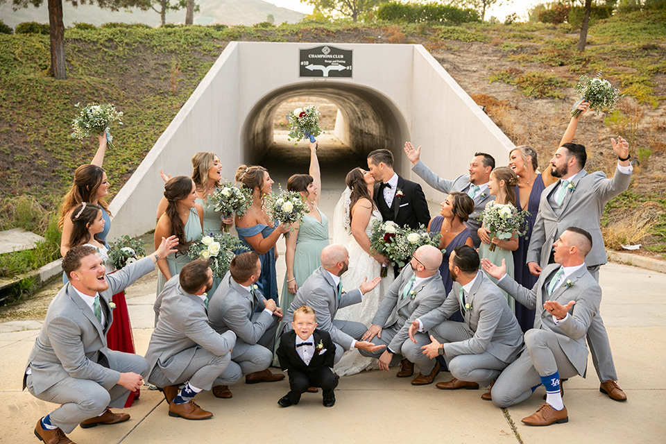  grey and black rustic wedding in Temecula – bridal party