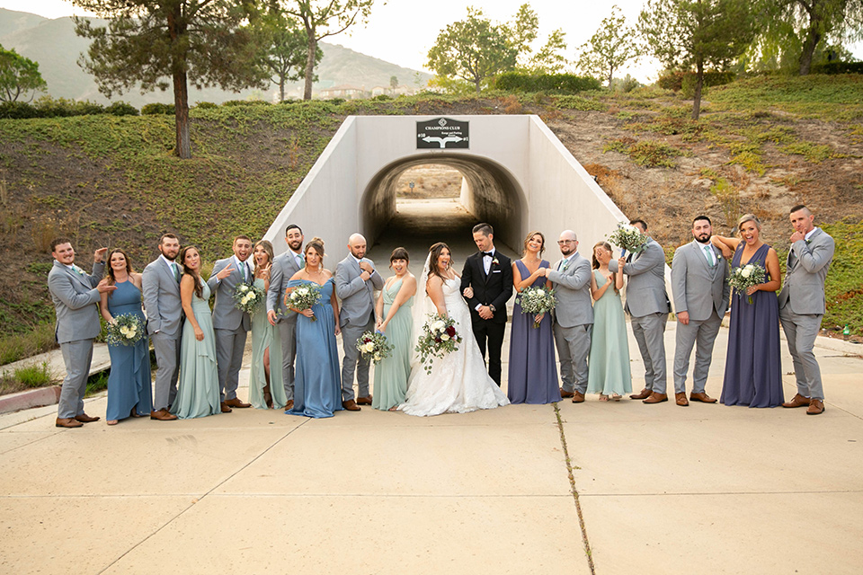  grey and black rustic wedding in Temecula – bridal party