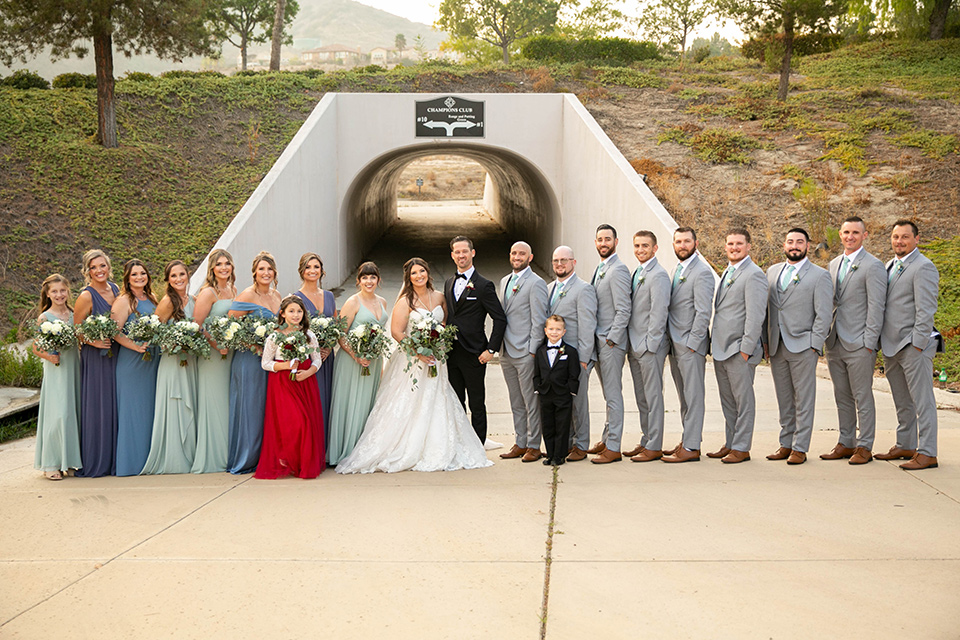  grey and black rustic wedding in Temecula – bridal party