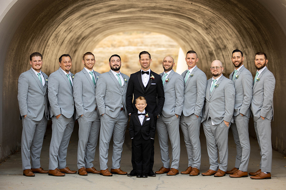  grey and black rustic wedding in Temecula – groomsmen