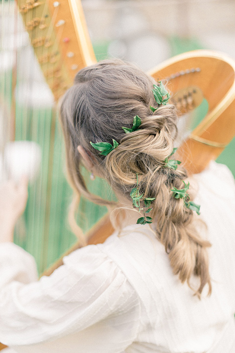  caramel mountain wedding with  black tie flare and the groom in a black velvet tuxedo – harpist 