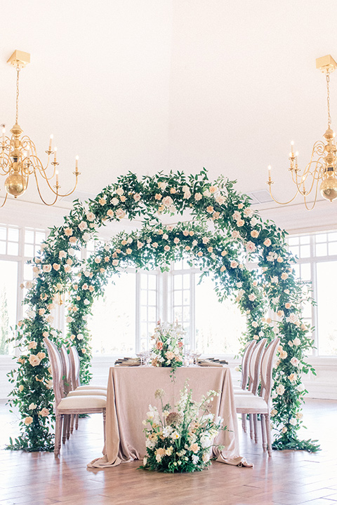  caramel mountain wedding with  black tie flare and the groom in a black velvet tuxedo – ceremony decor 