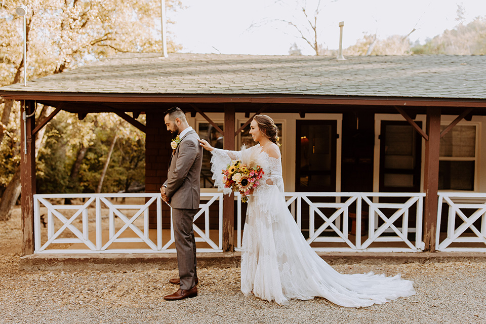  rustic bohemian wedding with brown and gold color scheme – first 