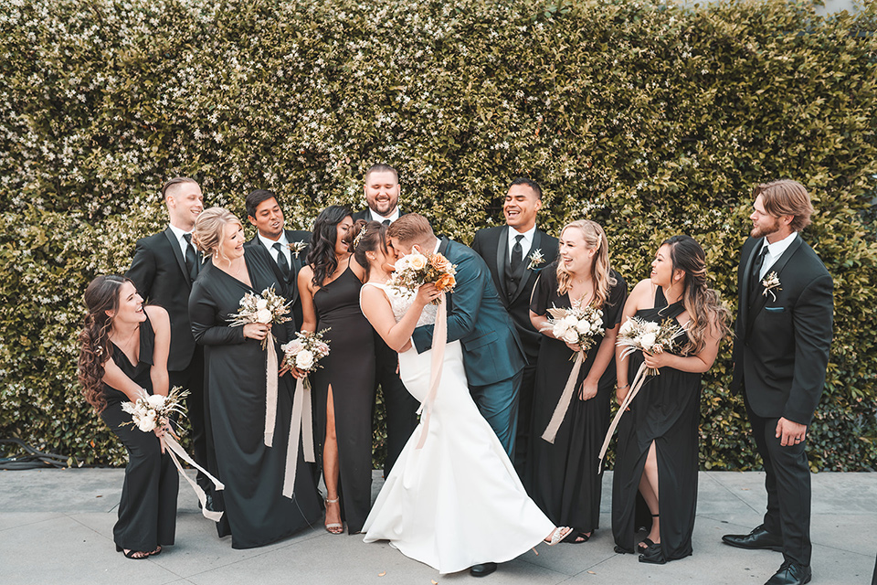  hangar 21 fullerton wedding with navy and bohemian style – bridal party 