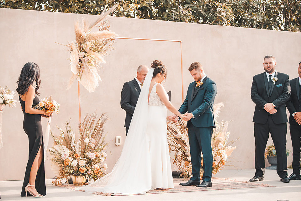  hangar 21 fullerton wedding with navy and bohemian style – ceremony 