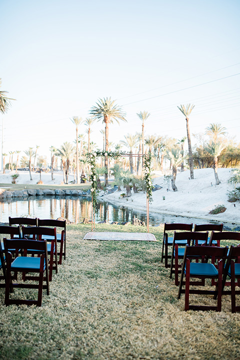  bali inspired wedding with the groom in a fun green and brown mix and match look 