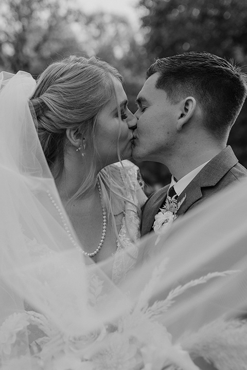  rustic wedding with café brown suits and mint bridesmaids dresses 