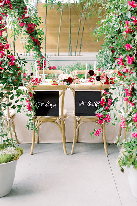  tropical and gold wedding with red accents – flatware and table décor 
