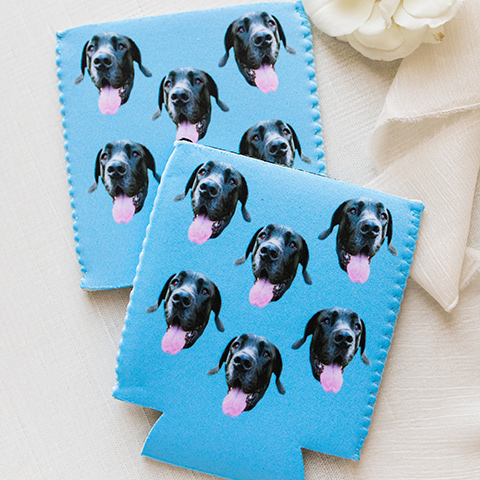  how to incorporate your dog into your wedding – koozies 
