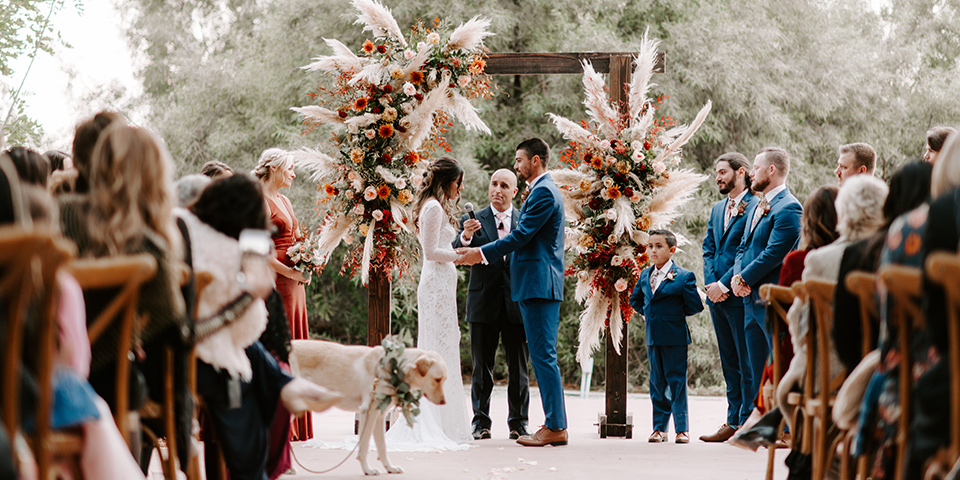  how to incorporate your dog into your wedding – dog at ceremony 