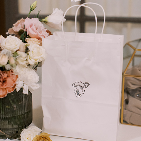  how to incorporate your dog into your wedding – doggie bags 