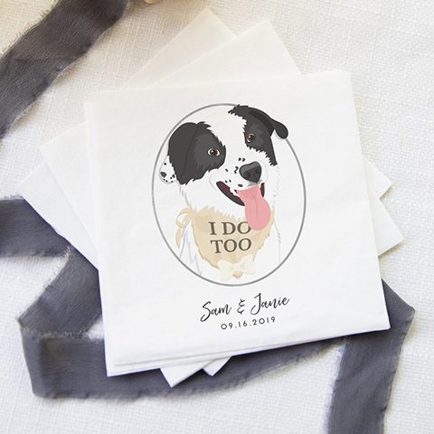  how to incorporate your dog into your wedding - napkins 