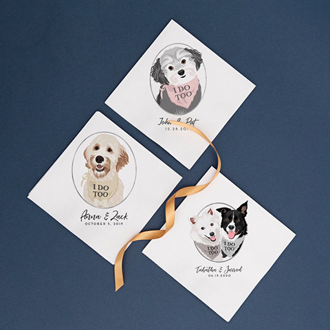  how to incorporate your dog into your wedding - napkins 