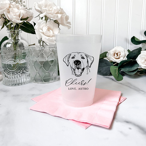  how to incorporate your dog into your wedding – drink cups 