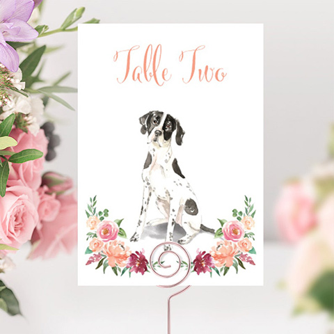  how to incorporate your dog into your wedding – table numbers 