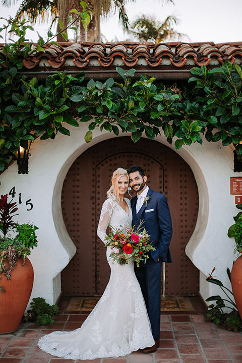 blue wedding with Spanish touches