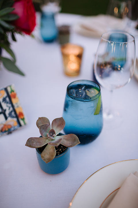  blue wedding with Spanish touches 