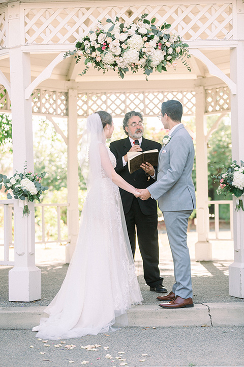 blue wedding with Spanish touches