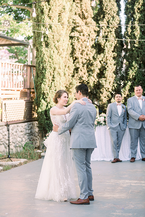 blue wedding with Spanish touches