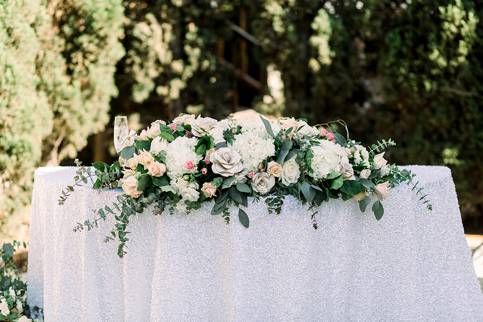  grey and pink wedding with rustic garden charm 