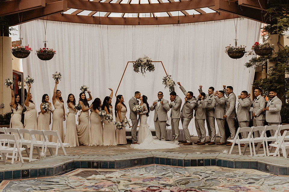  neutral modern wedding – bridal party 