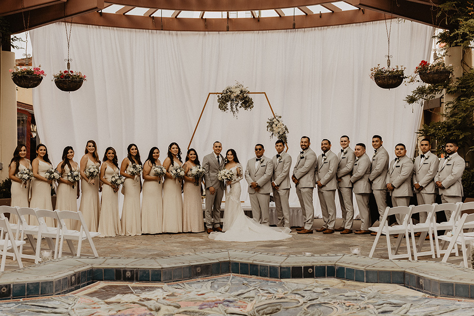  neutral modern wedding – bridal party 