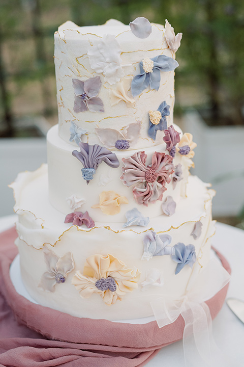  hilltop garden wedding with springtime details – cake