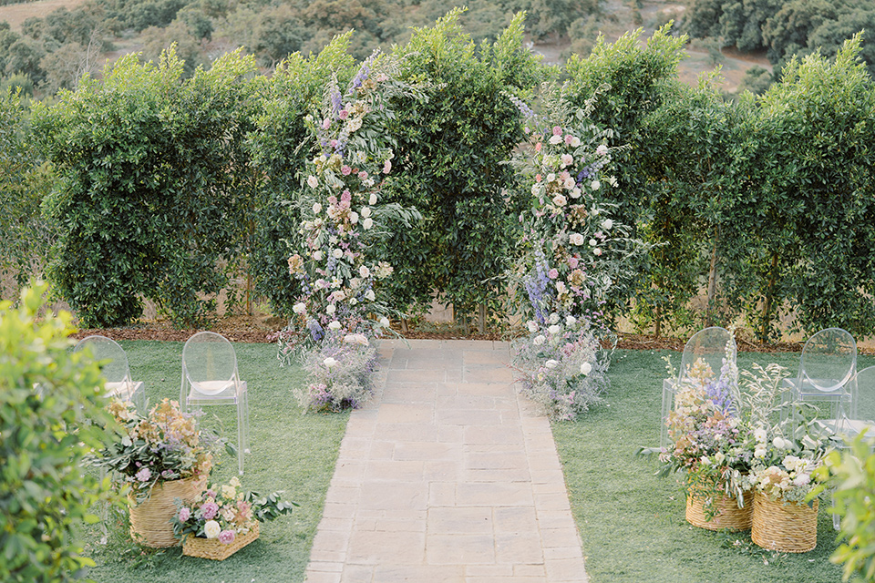  hilltop garden wedding with springtime details – ceremony 