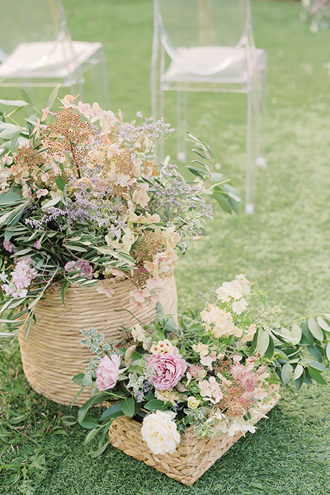  hilltop garden wedding with springtime details – ceremony florals 