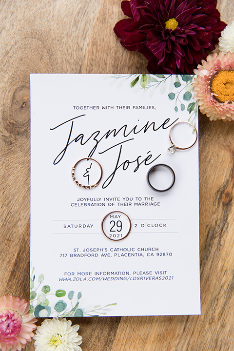  garden wedding with a green and pink color scheme – invitations 