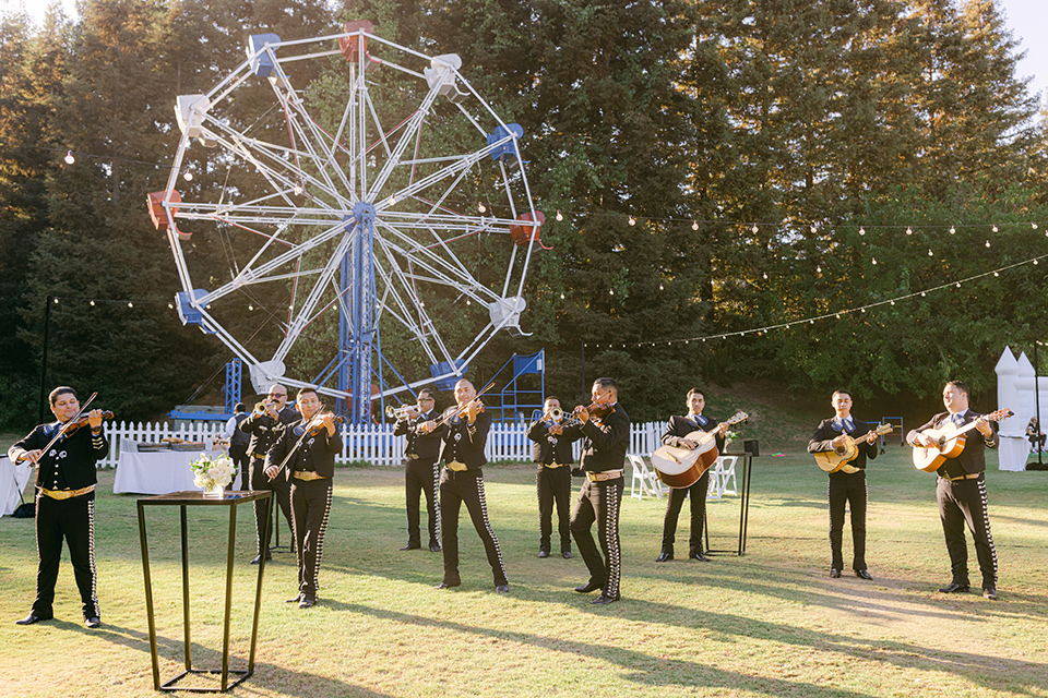  carnival inspired wedding with a ferris wheel and blacktie fashion 