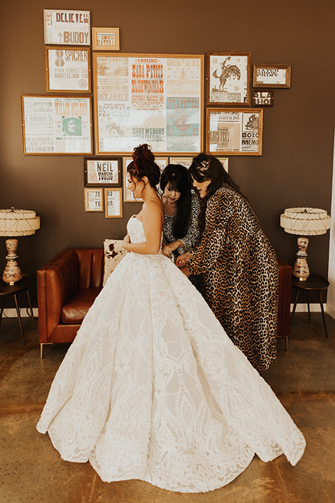  Jillian Rose Reed’s fabulous desert boho wedding – bride in a white ball gown