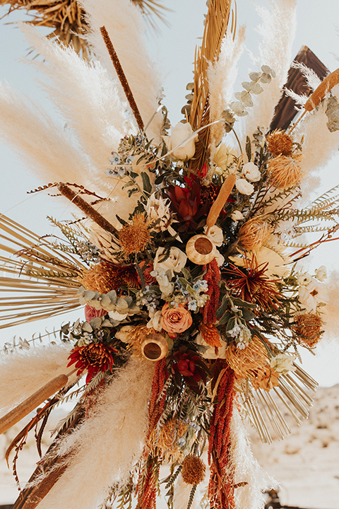  Jillian Rose Reed’s fabulous desert boho wedding – ceremony florals