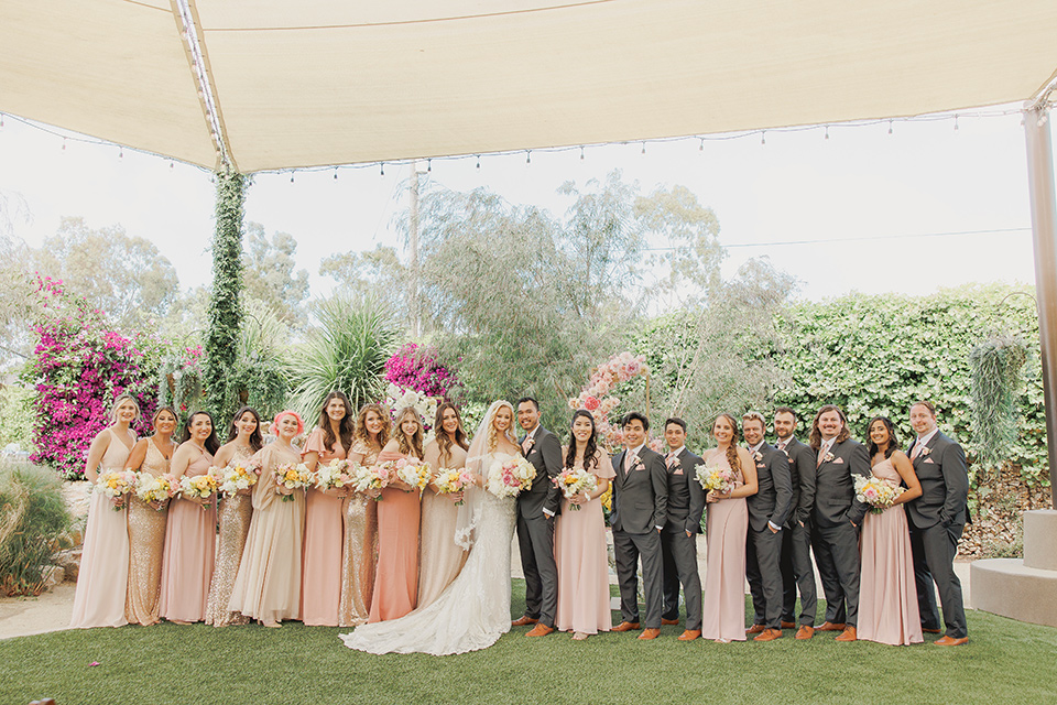  princess inspired wedding with touches of pink and dogs - bridalparty 