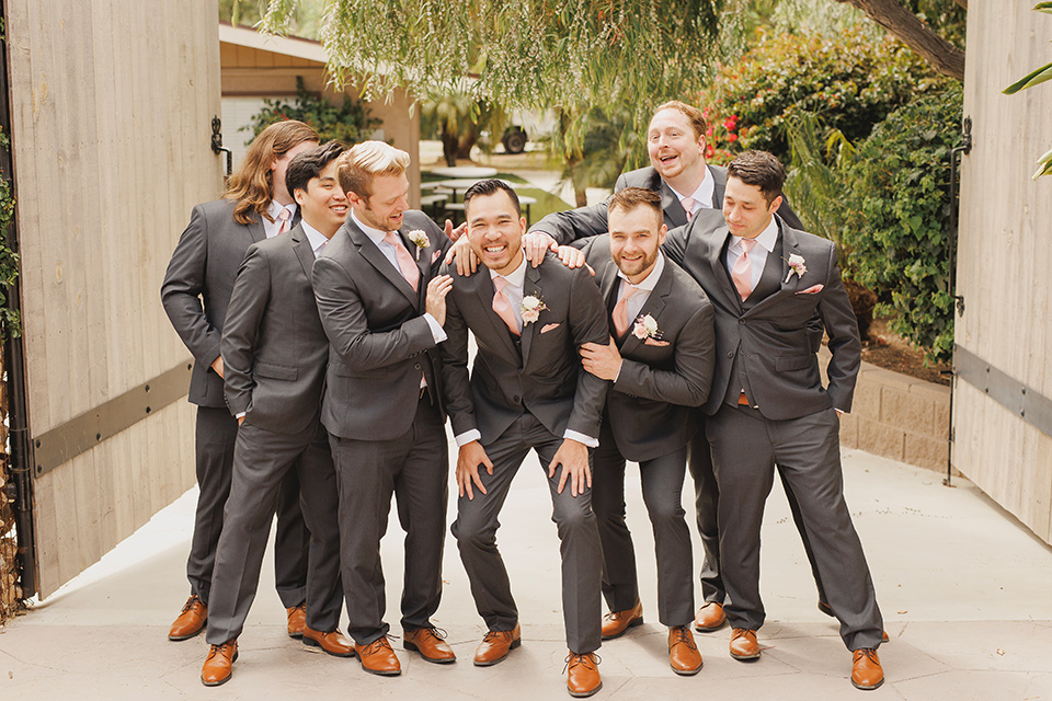  princess inspired wedding with touches of pink and dogs – groomsmen