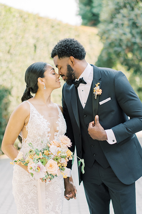  Lavender Marketplace wedding with classic black and white style and décor 