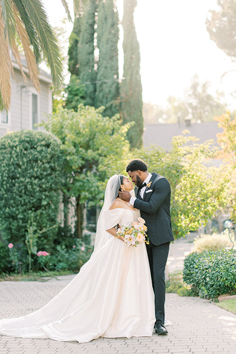  Lavender Marketplace wedding with classic black and white style and décor 