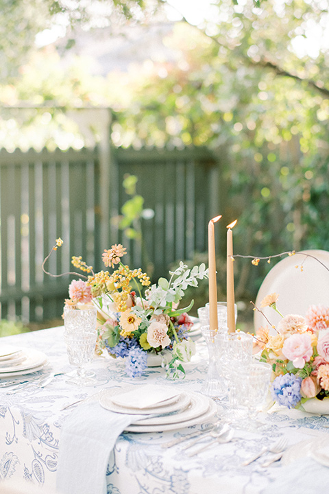  Lavender Marketplace wedding with classic black and white style and décor 