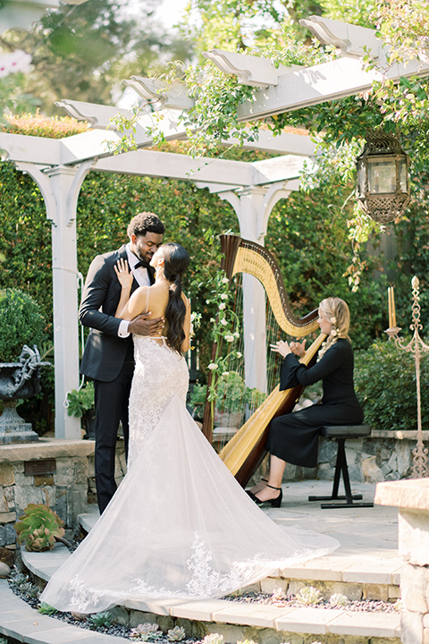  Lavender Marketplace wedding with classic black and white style and décor 