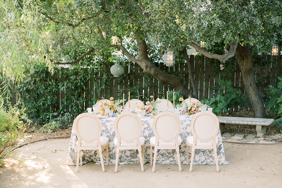  Lavender Marketplace wedding with classic black and white style and décor 